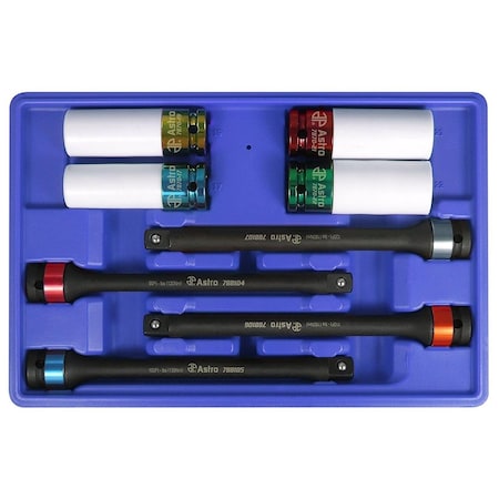 Protectionpro Torque Limiting Extension & Protective Impact Socket Combo Set, 8 Piece PR3586064